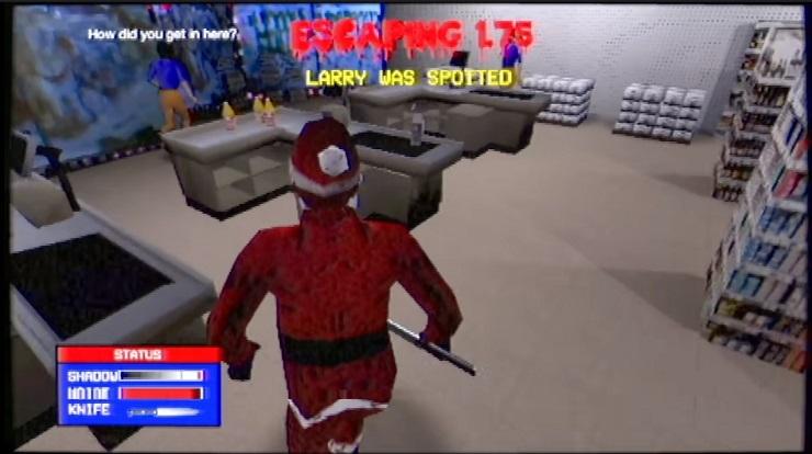 Christmas Massacre - a killer in a santa suit receives a warning that he has been spotted