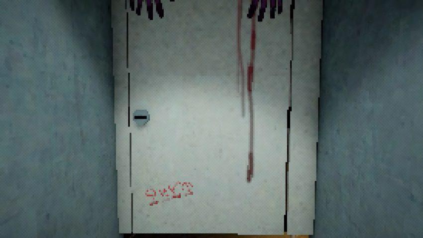 ghosts in these stalls - ghastly fingers reaching over the top of a bathroom stall