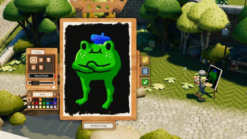 Passpartout 2 - an artist paints a picture of a frog in a hat